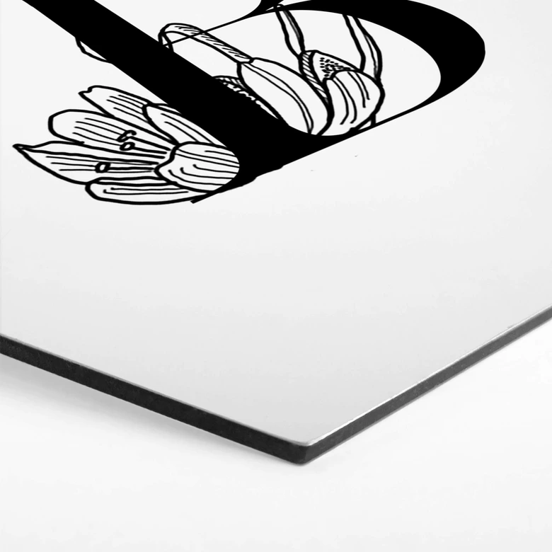 Esagoni Alu-Dibond - Lettere floreali 