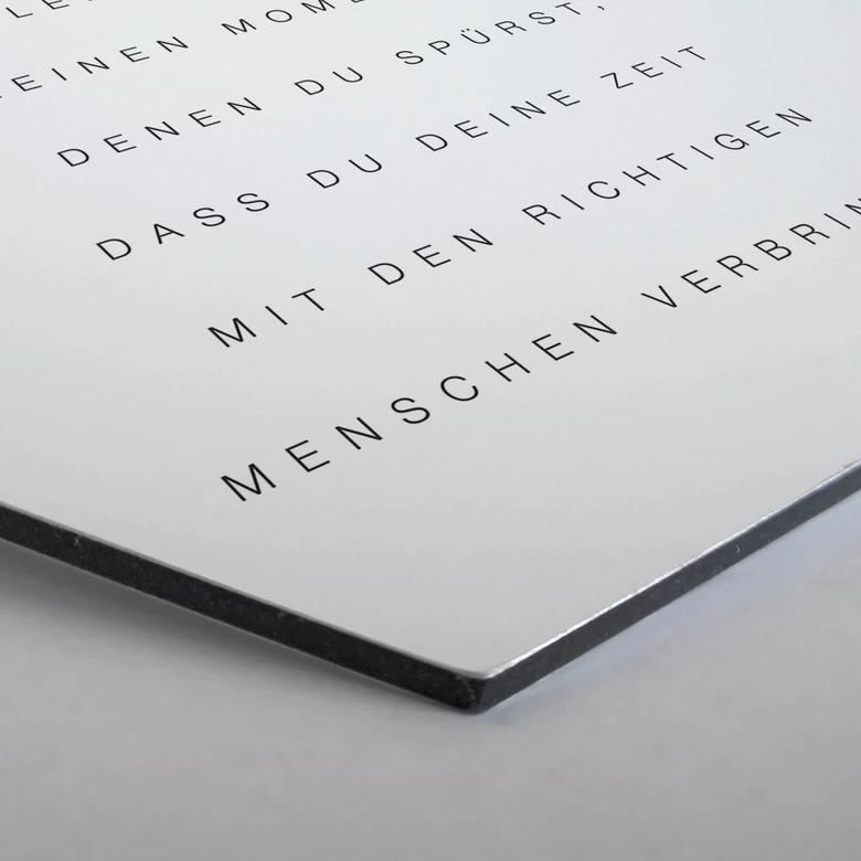 Hexagon - Alu-Dibond - Die schönsten Zeiten 