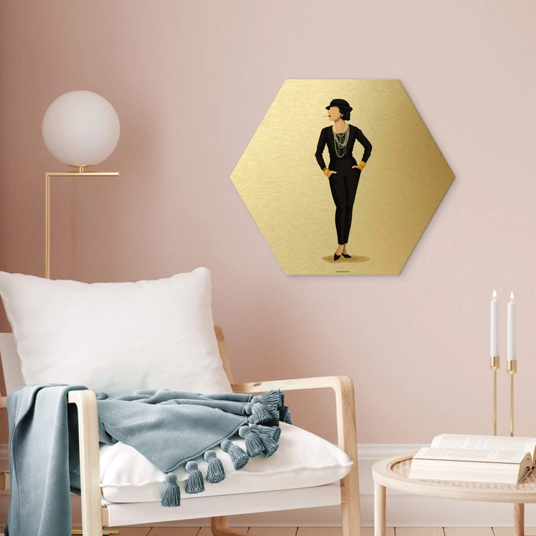 Hexagon Dibond Goudeffect Tohmé - Coco 