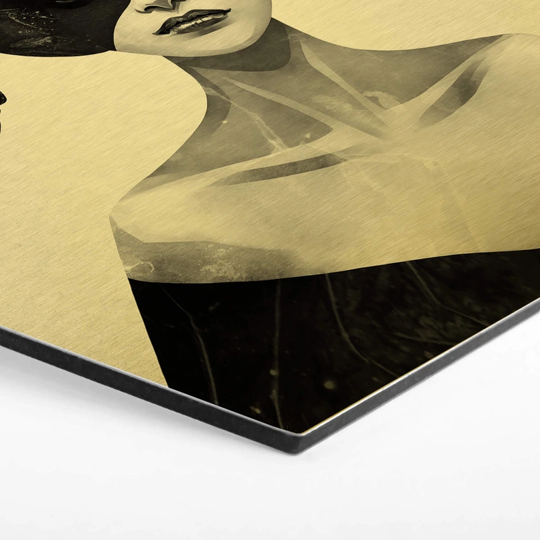 Hexagon - Alu-Dibond-Goldeffekt Ireland - The Mound II 