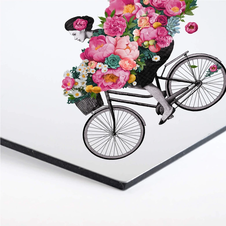 Hexagon - Alu-Dibond Graves - Flora Bicycle 