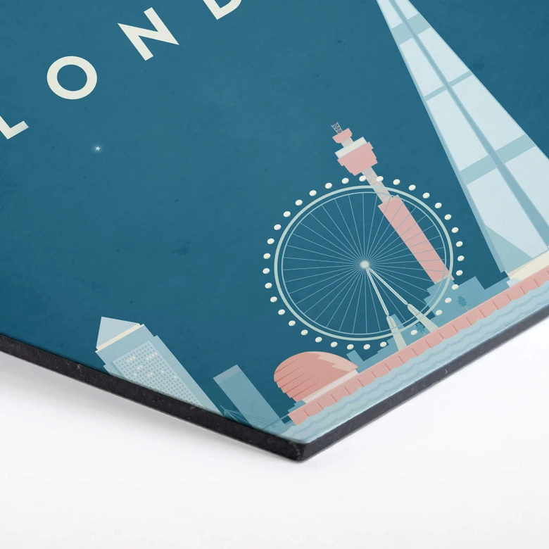 Hexagon - Alu-Dibond Rivers - London 