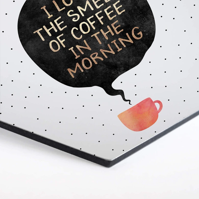 Hexagon Dibond Fredriksson - Smell of Coffee 