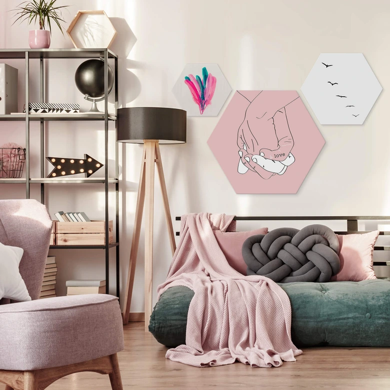 Hexagon Dibond Kubistika - High in the Sky 