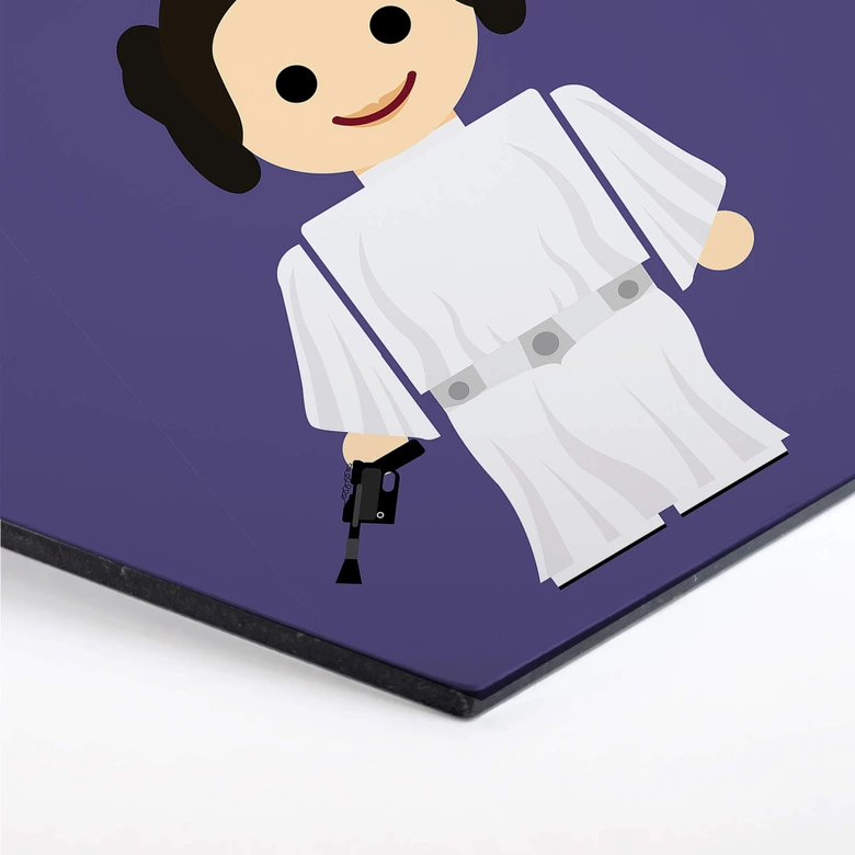 Hexagon - Alu-Dibond Gomes - Princess Leia Spielzeug 