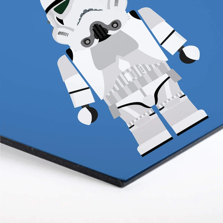 Hexagon - Alu-Dibond Gomes - Stormtrooper Spielzeug 