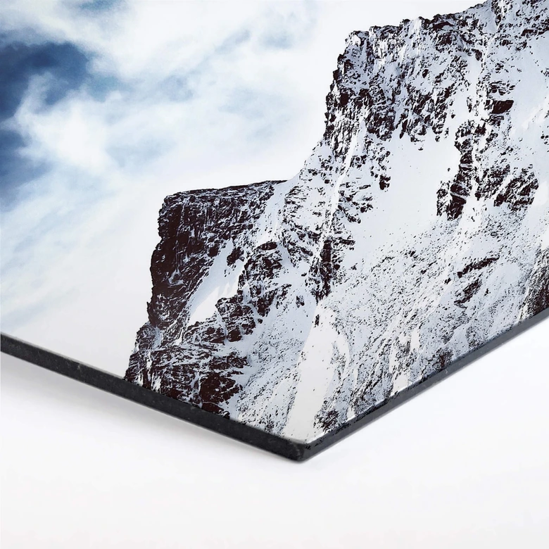 Hexagon - Alu-Dibond - Snow Mountain 