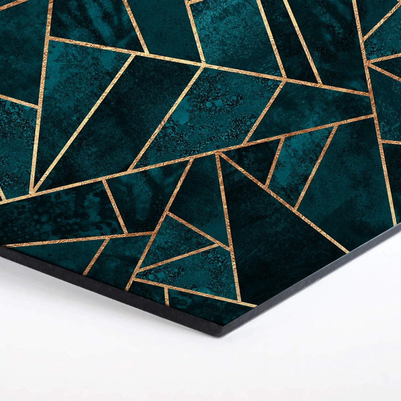 Hexagon Dibond Fredriksson - Emeralds 