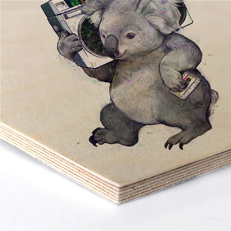 Hexagon - Holz Birke-Furnier Graves - Music Koala 