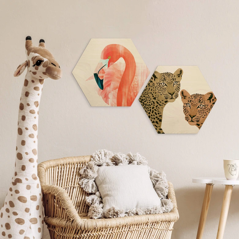 Hexagon - Holz Goed Blauw - Die Leoparden 