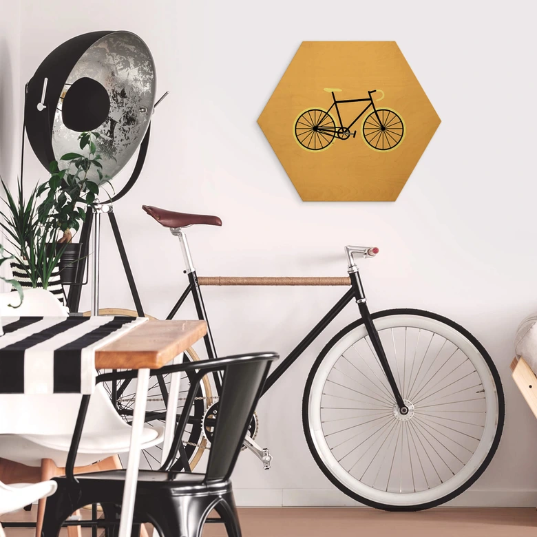 Hexagon - Holz Kubistika - Fahrrad Liebe 