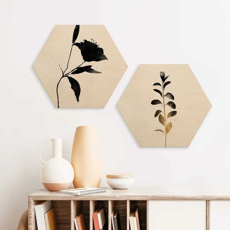 Hexagon - Holz Kubistika - Monochromatica 