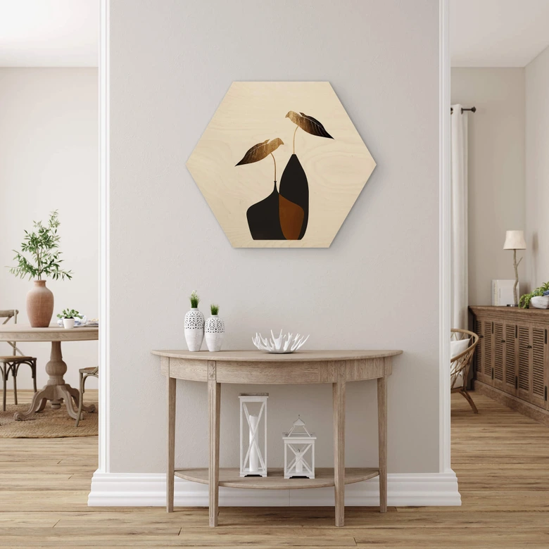 Hexagone - Bois Kubistika - Bouquet scandinave 