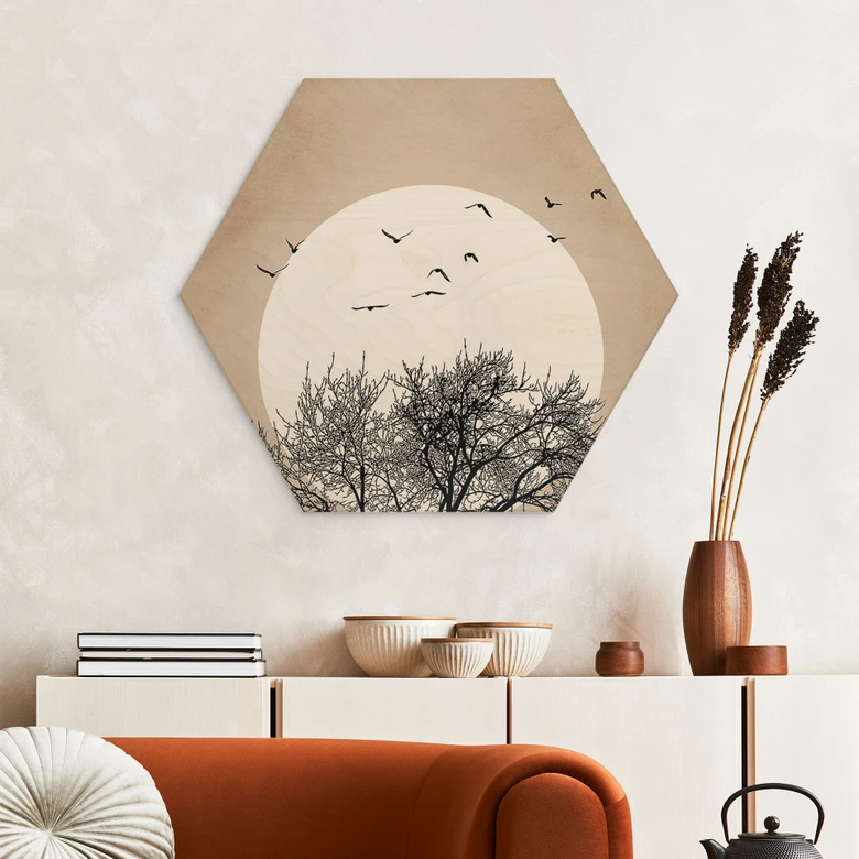 Hexagon - Holz Kubistika - Wintertraum 
