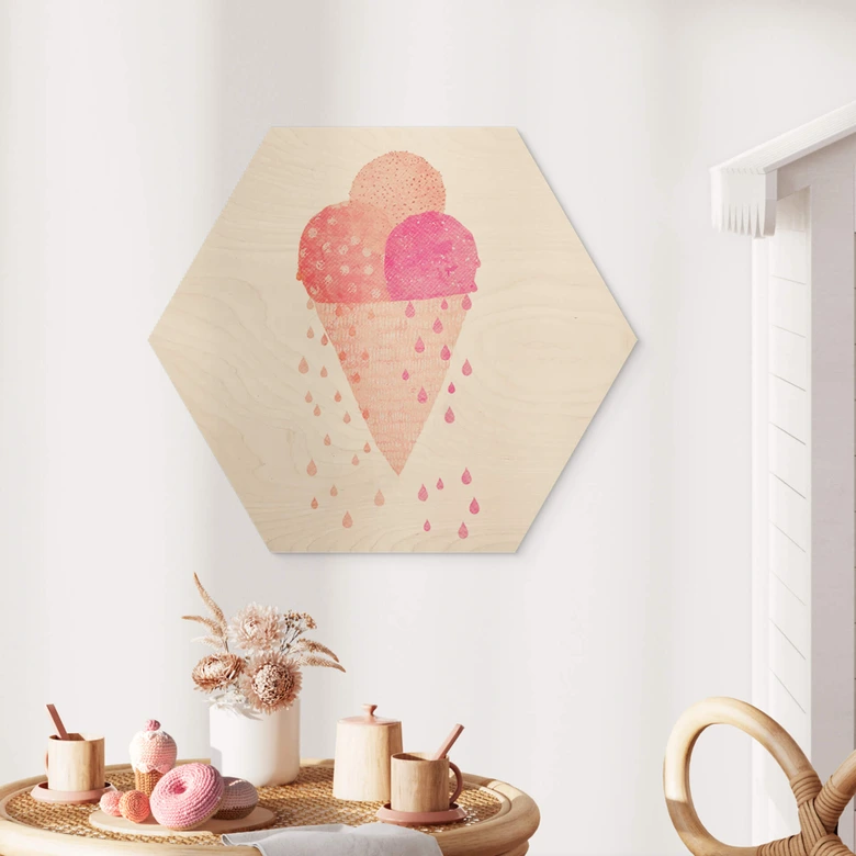 Sekskantet træ Treechild - Ice Cream in Summer 