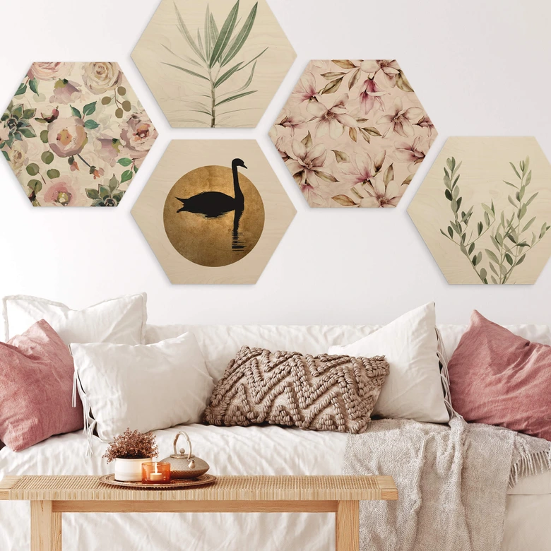 Hexagon - Holz UN Designs - Soft Magnolia 