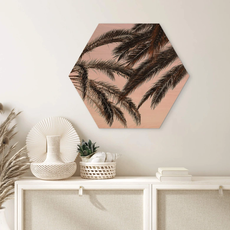 Hexagon - Holz 1X Studio - Palmen 