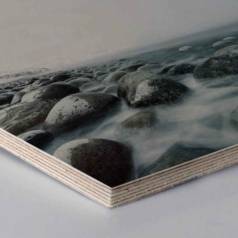 Hexagon - Holz Birke-Furnier - Gezeiten 