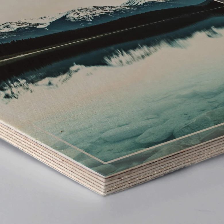 Hexagon - Holz Birke-Furnier - Idylle 