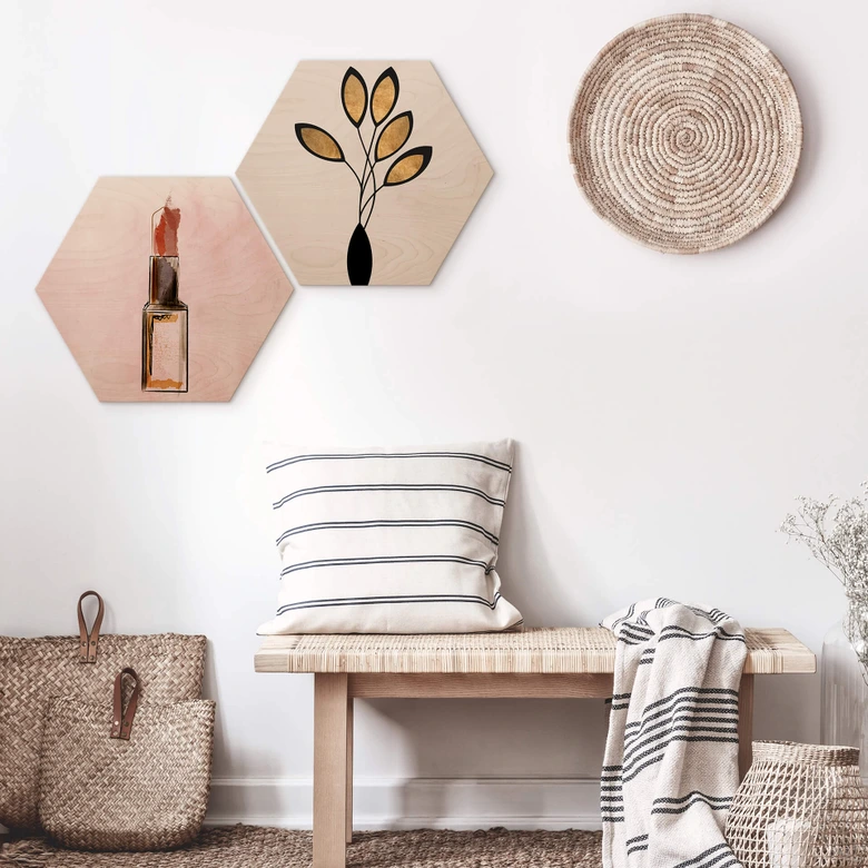 Hexagon - Holz Kubistika - Lippenstift 