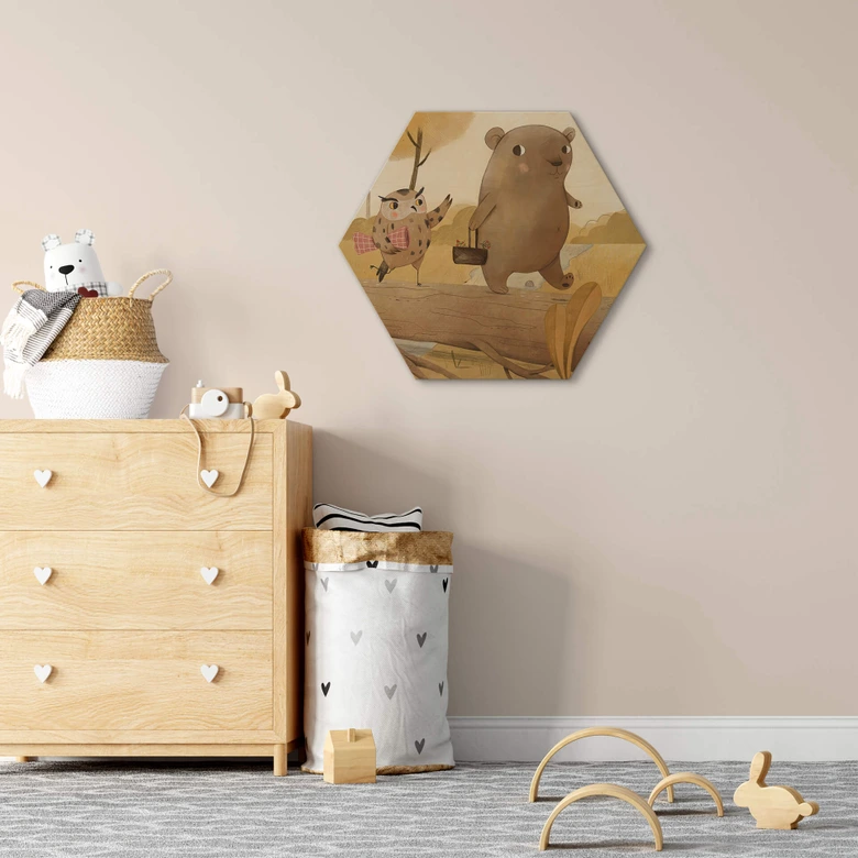 Hexagon - Holz Loske - Picknick im Herbst 