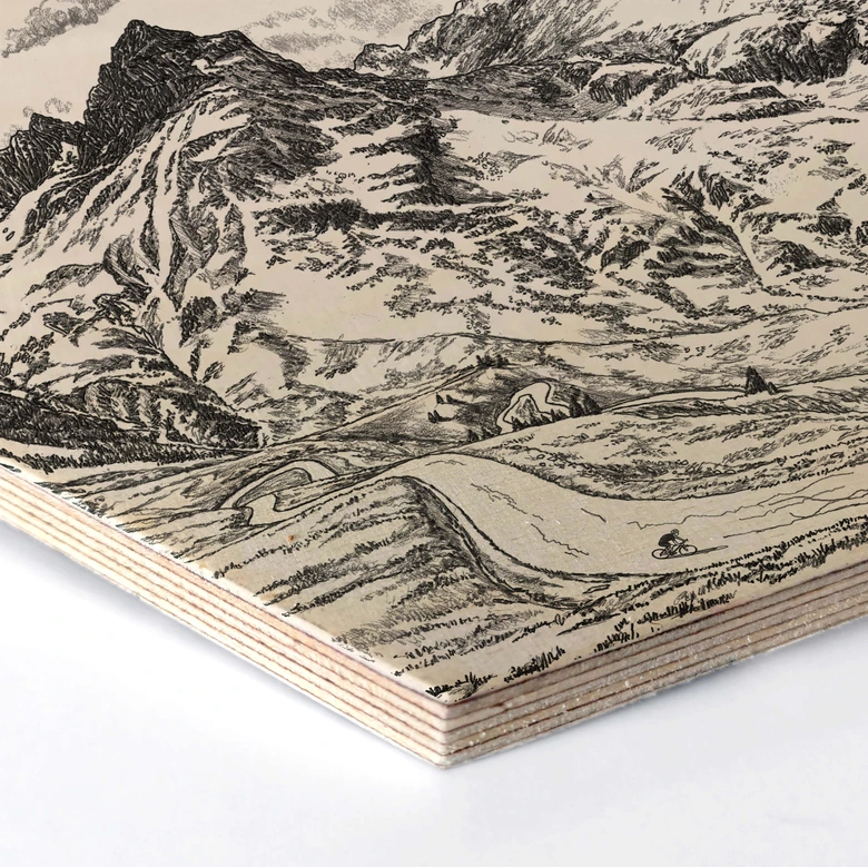 Hexagone - Placage bois de bouleau Sparshott - Col du Glandon  