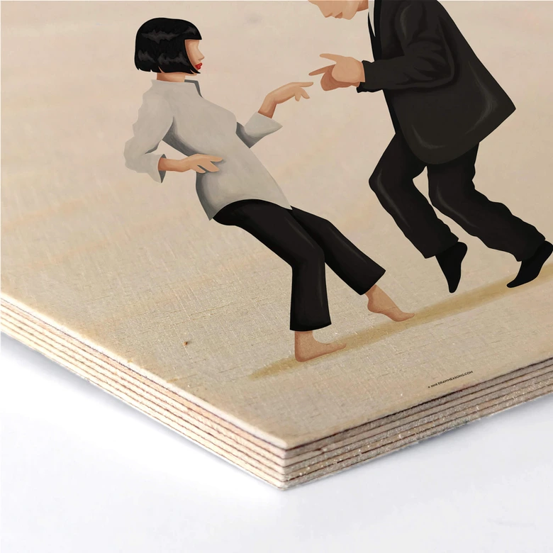 Hexagone - Placage bois de bouleau Tohmé - Pulp Fiction 