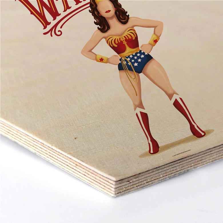 Hexagon - Holz Birke-Furnier Tohmé - Wonderwoman 