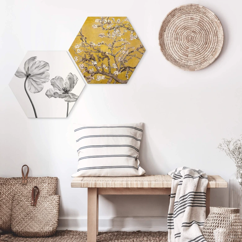 Hexagon - Alu-Dibond Grønkjær - Tulpenblüte 