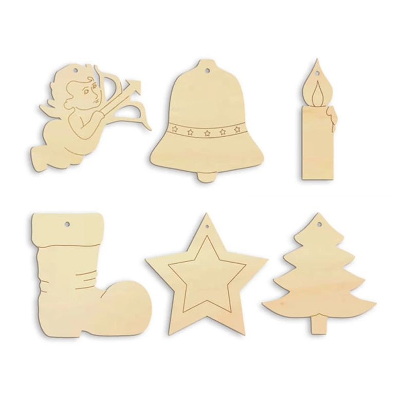 Baumschmuck Set (6-teilig) mit Aufhänger 