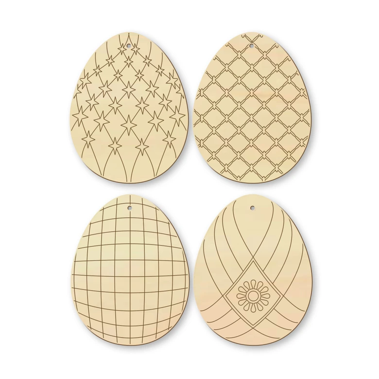 Baumschmuck Ostereier 2 (4-teilig) mit Aufhänger 