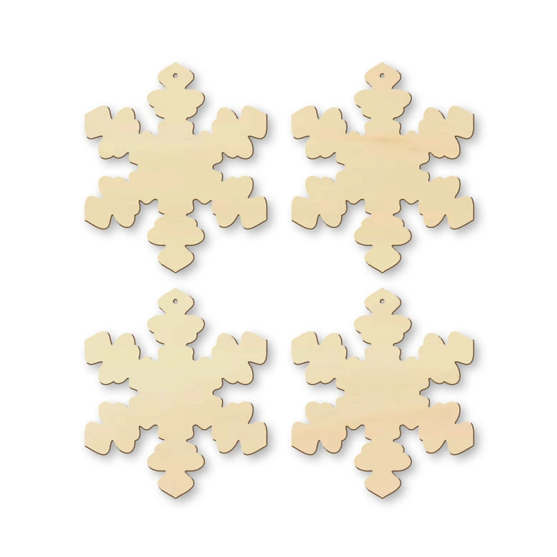 Baumschmuck Schneeflocke Set (4-teilig) 