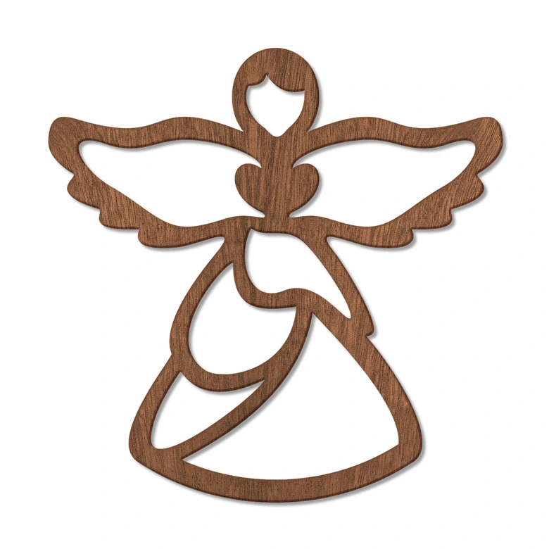 Arte en madera de caoba - Angel 