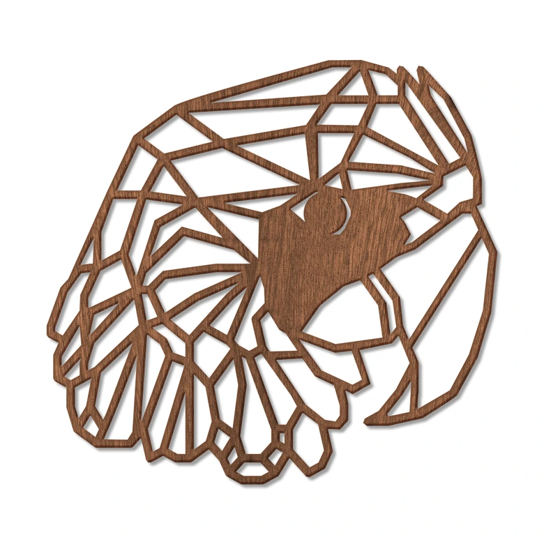 Hout – Papegaai – mahonie 