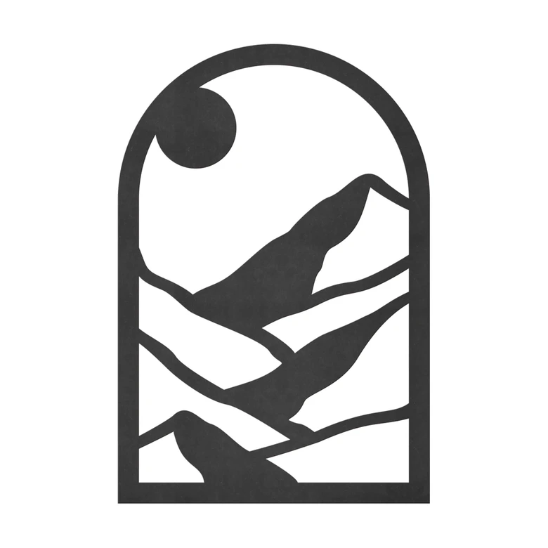 MDF - Decoración en madera - Montañas en la ventana 