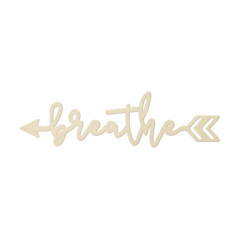 Houten Decoratie – Breathe - populierenhout 