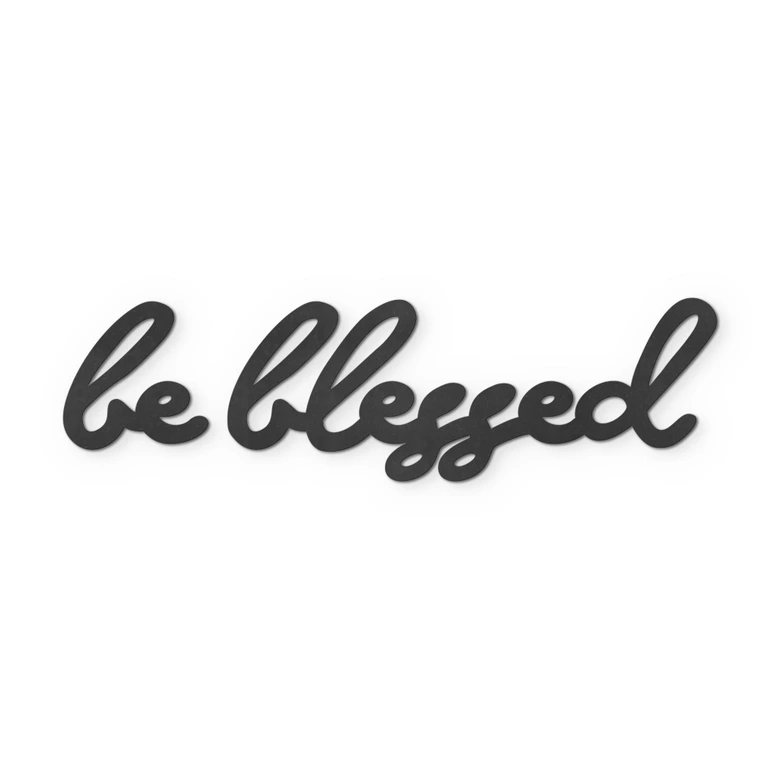 Schriftzug Wanddeko - Be blessed - MDF 