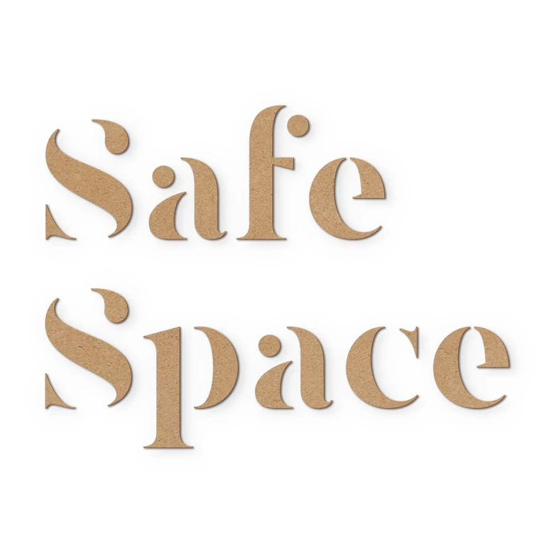 pionowy napis 3D - dekoracja ścienna wykonana z naturalnej płyty MDF 