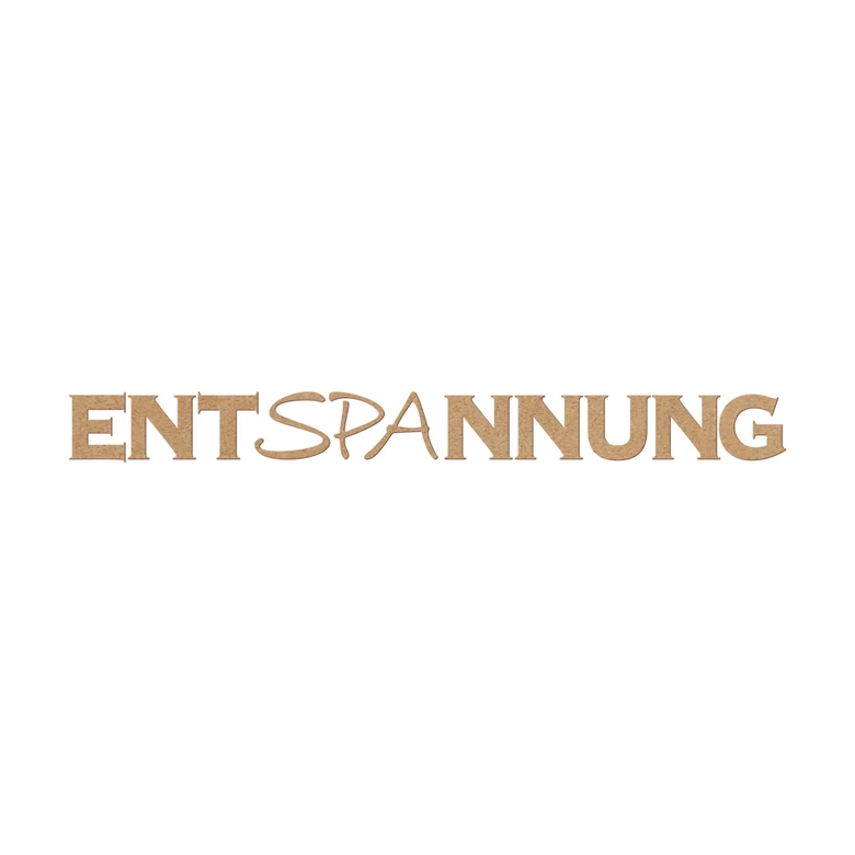 MDF-Deko 3D Schriftzug Entspannung - Natur 