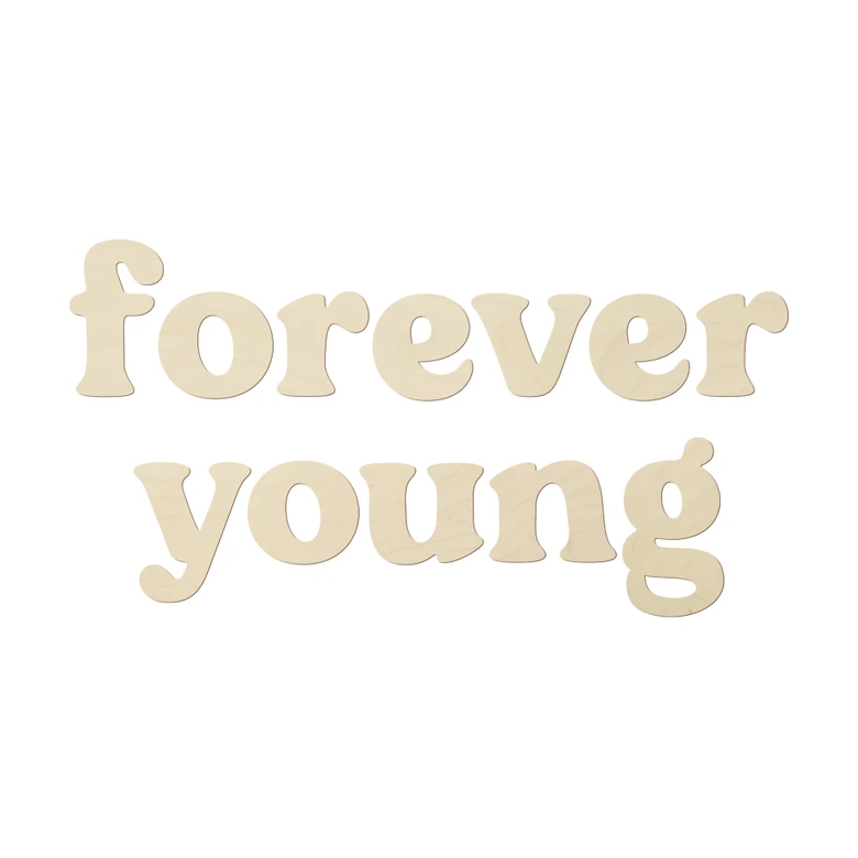 Decoración de pared Siempre joven - Decoración en madera de álamo 