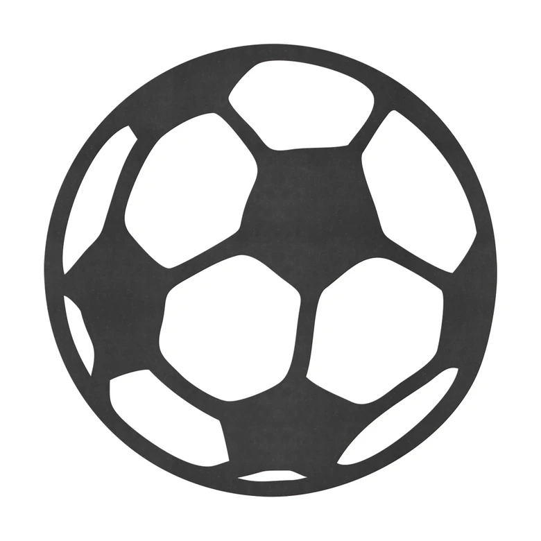 Kinderzimmer MDF Wanddeko Fußball 