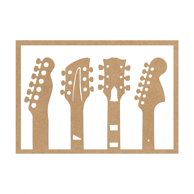 MDF-dekoration Guitar - hovedstykke 
