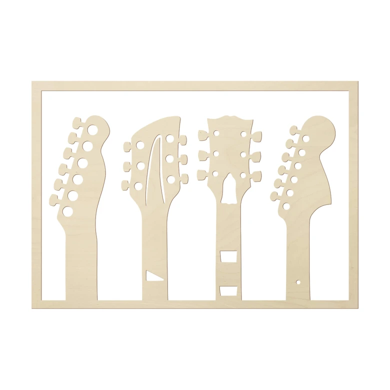 Holzdeko Gitarre - Kopfplatte - Pappel 