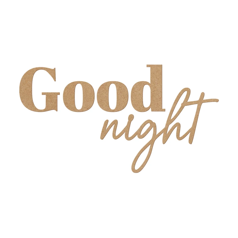 Décoration en bois MDF Good Night  
