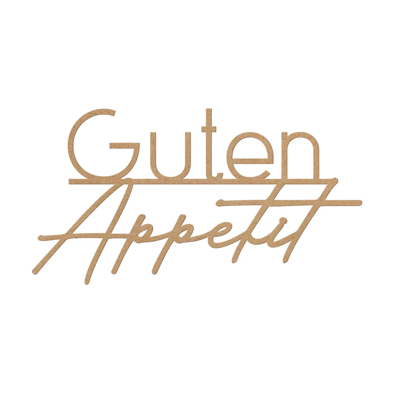 Küchenspruch Guten Appetit - MDF Natur Deko 