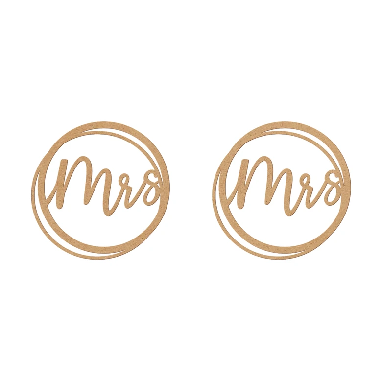 MDF Decoratie Mrs and Mrs 