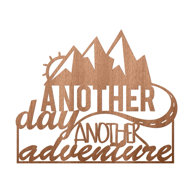 Træbogstaver - Another day another adventure - Mahogni 