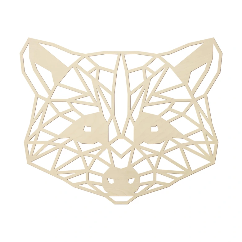 Holzkunst Pappel - Origami Waschbär 