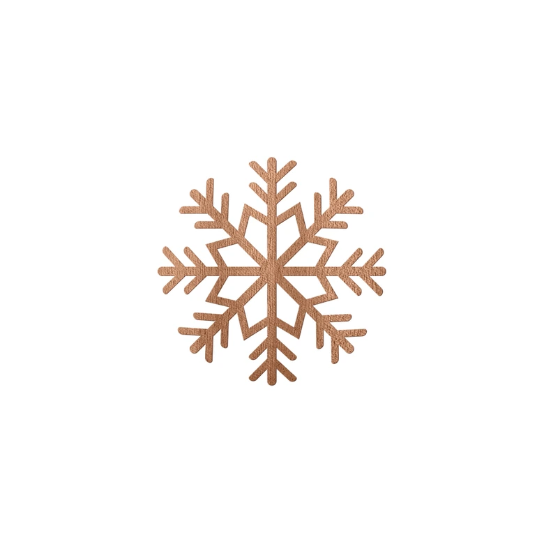 Holzdeko Schneeflocke - Mahagoniholz 