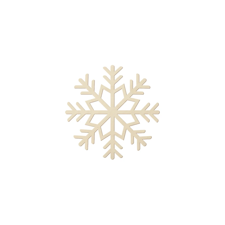 Weihnachtsdeko Schneeflocke - Pappelholz 